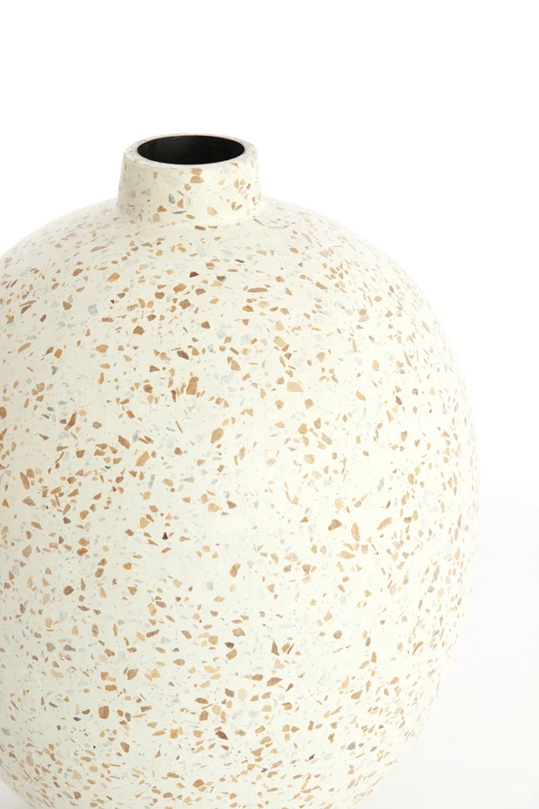 Vase deco 28x34 cm ORXETA terrazzo cream