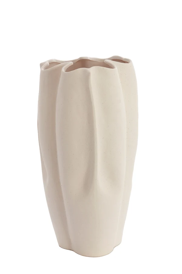 Vase deco 28x27,5x56 cm SANGULI ceramics cream