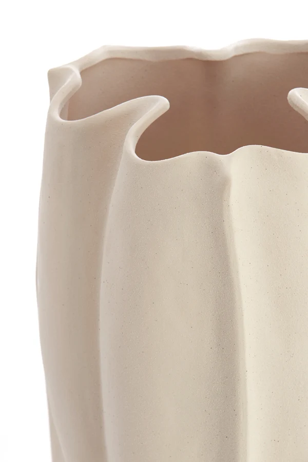Vase deco 28x27,5x56 cm SANGULI ceramics cream