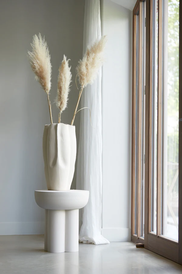 Vase deco 28x27,5x56 cm SANGULI ceramics cream