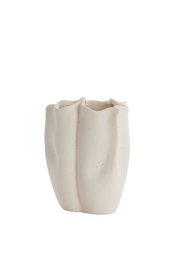 Vase deco 28x27,5x36,5 cm SANGULI ceramics cream