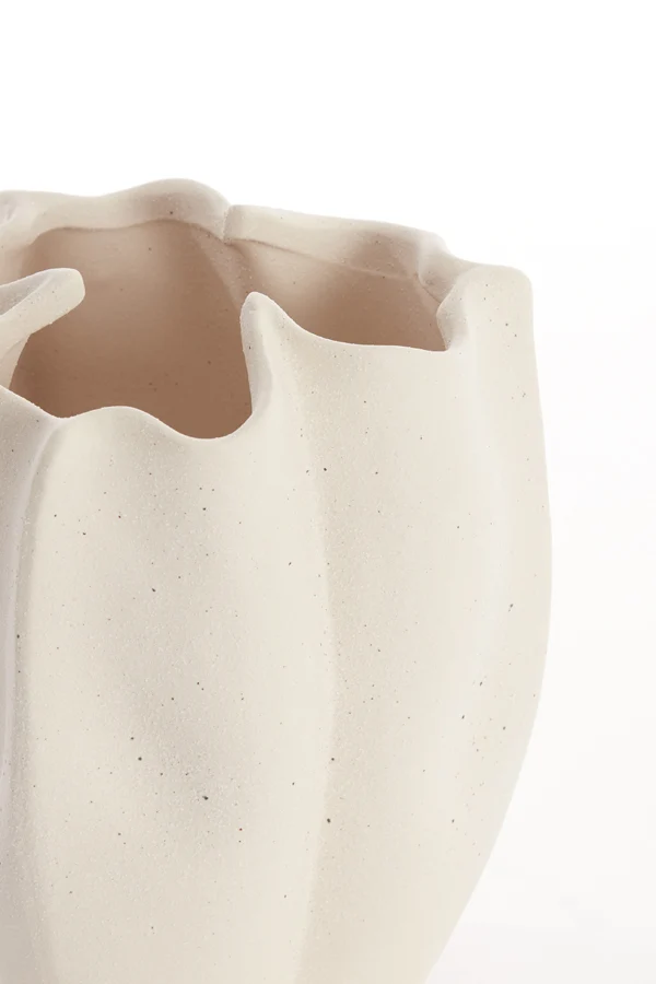 Vase deco 28x27,5x36,5 cm SANGULI ceramics cream