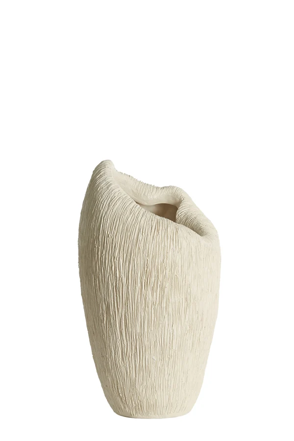Vase deco 28x26,5x50 cm DENISA cream