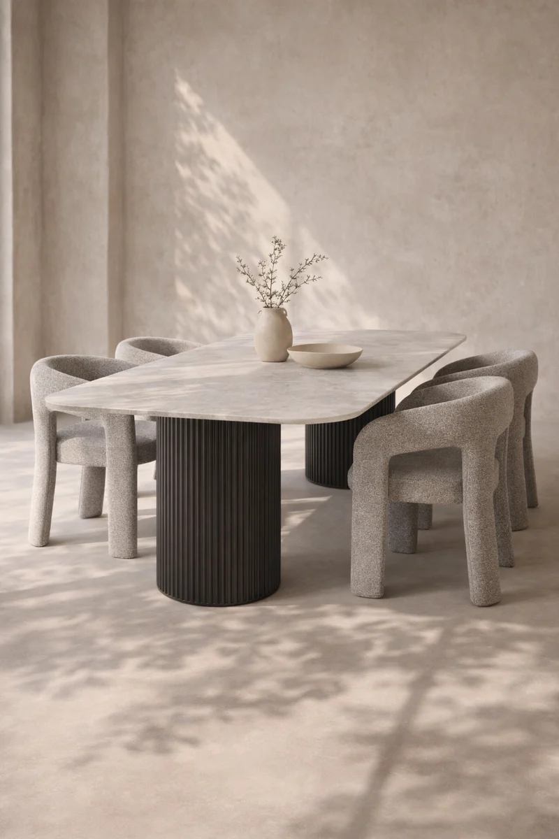 Jace Dining Chair - Grey Boucle