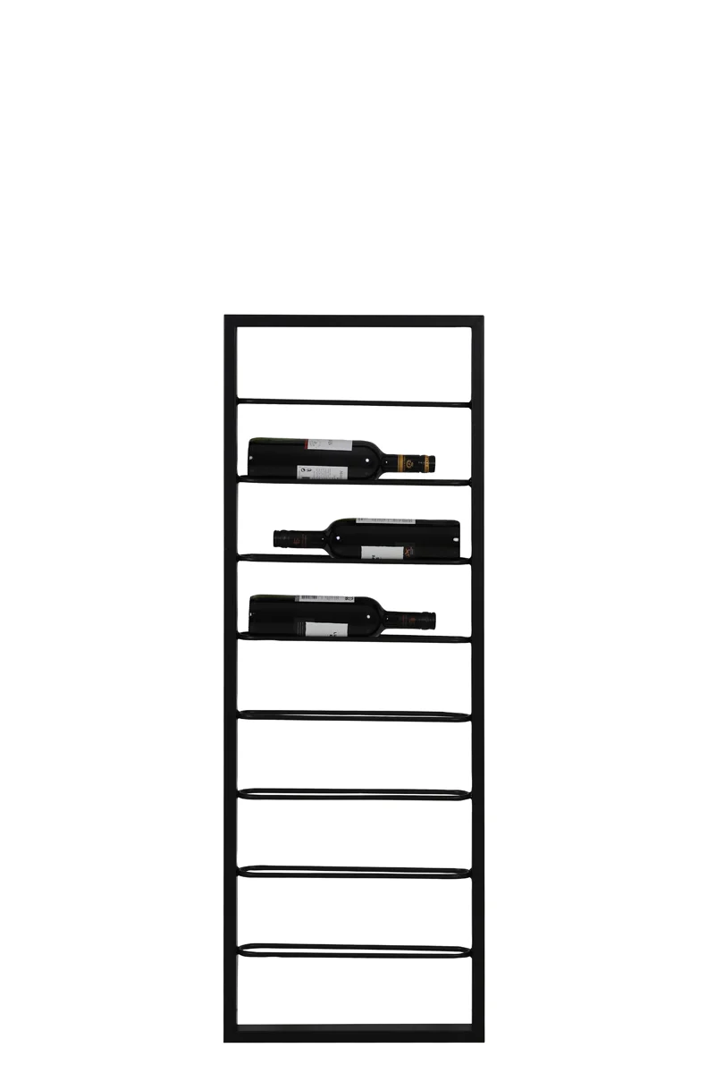 Wine rack 8 bottles 42x6x120 cm MACABEN black