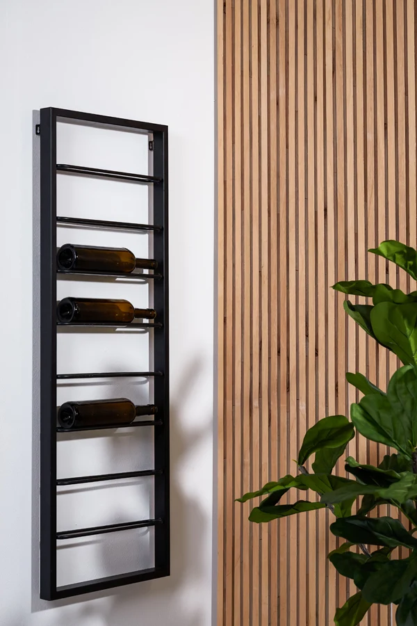 Wine rack 8 bottles 42x6x120 cm MACABEN black