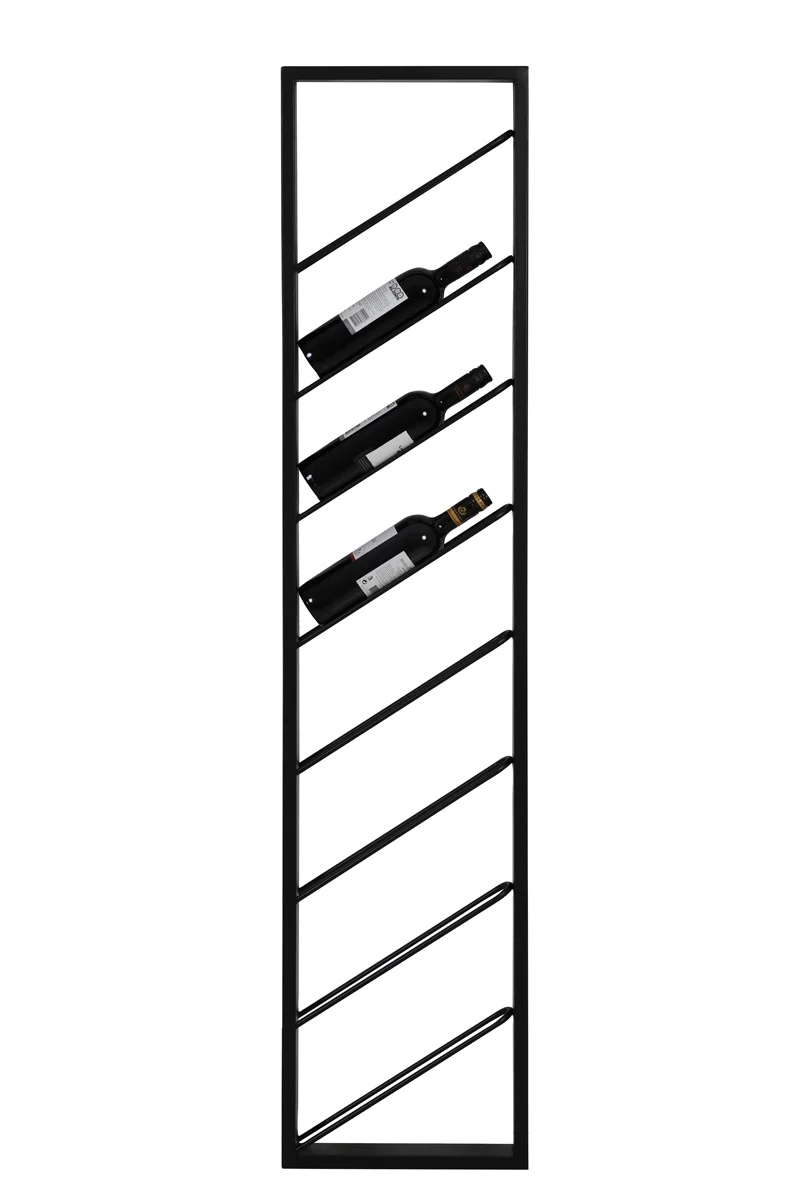 Wine rack 8 bottles 36x6x160 cm MALBEO black