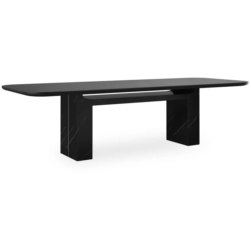 Overlap Rectangle Dining Table in Dark