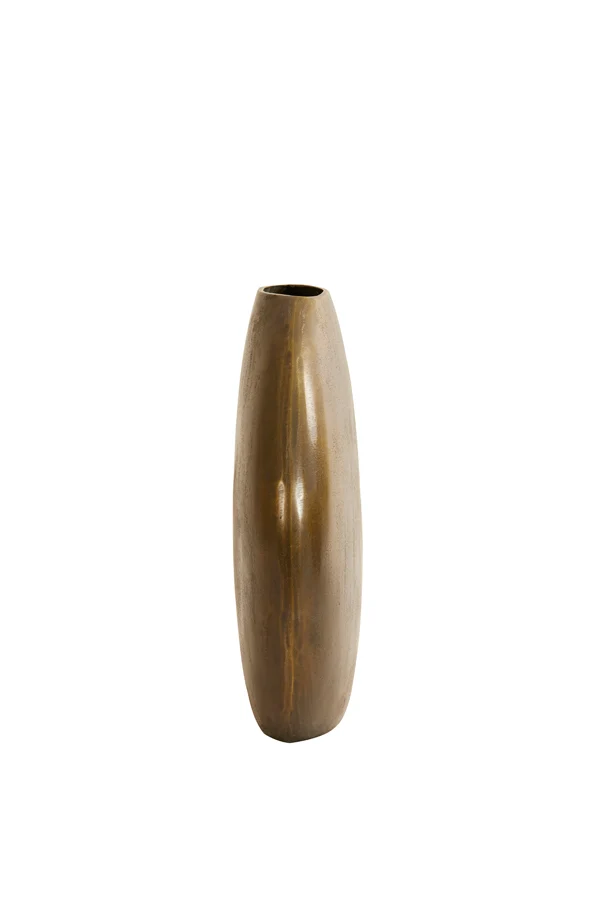 Vase deco 42x7x42 cm POSITANO oval flat antique bronze