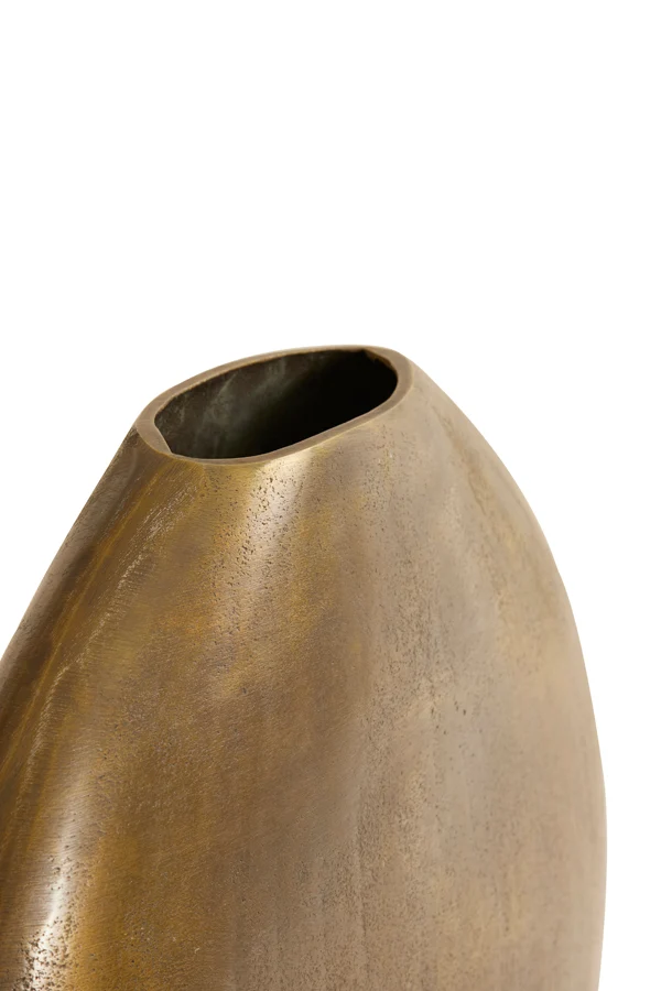 Vase deco 42x7x42 cm POSITANO oval flat antique bronze