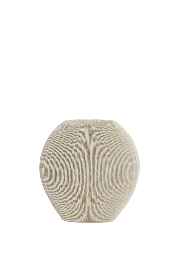 Vase deco 41x13x39,5 cm BUBIO cream