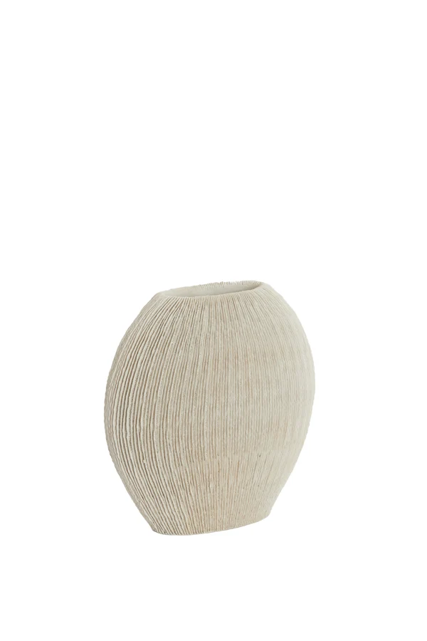 Vase deco 41x13x39,5 cm BUBIO cream