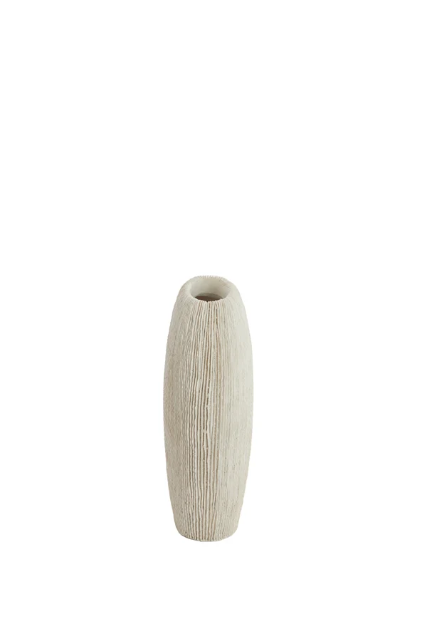 Vase deco 41x13x39,5 cm BUBIO cream