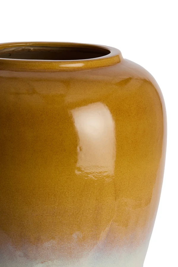 Vase deco 40x52 cm VALERIA ceramics ocher-cream