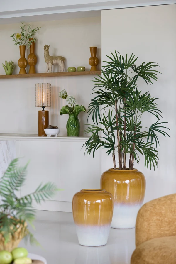 Vase deco 40x52 cm VALERIA ceramics ocher-cream