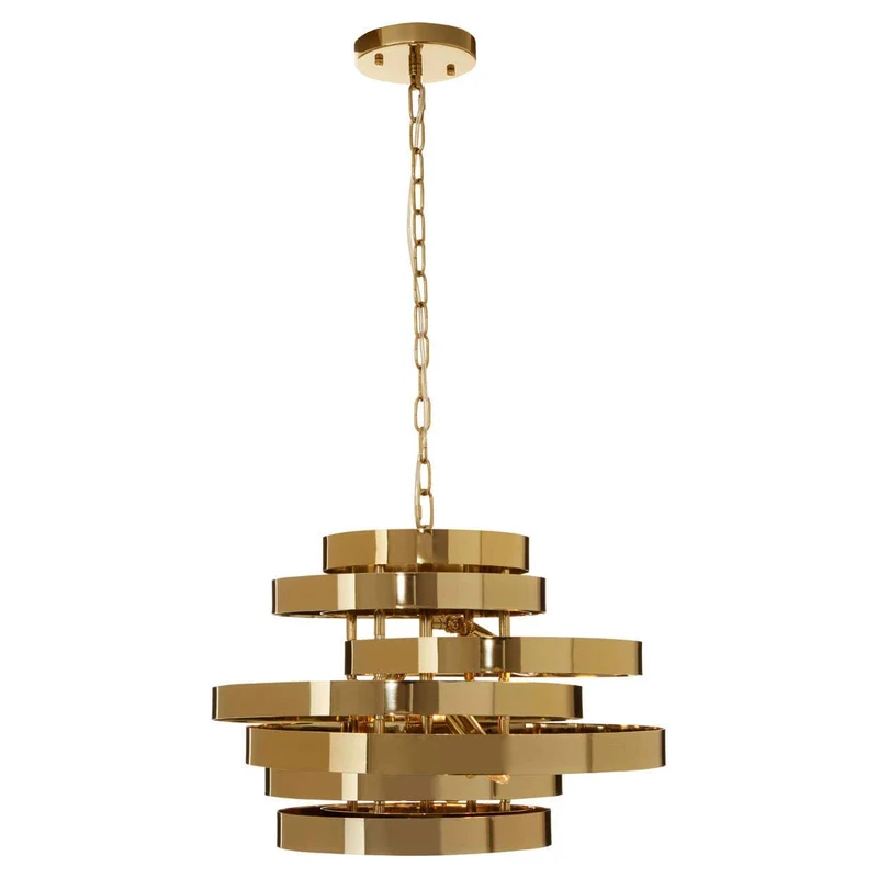 Alana 4 Bulb Gold Finish Pendant Lamp | OUTLET