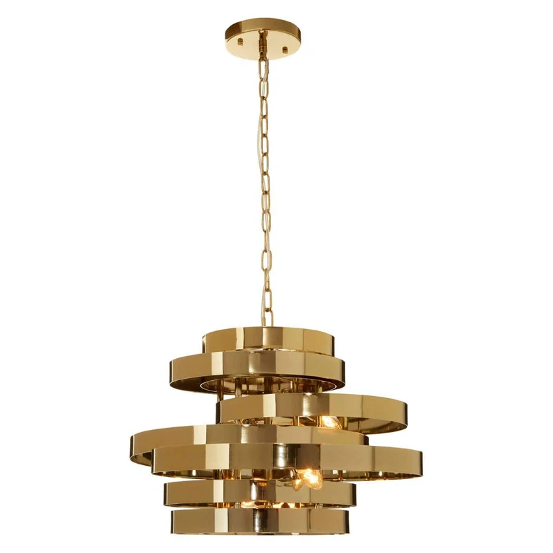 Alana 4 Bulb Gold Finish Pendant Lamp | OUTLET
