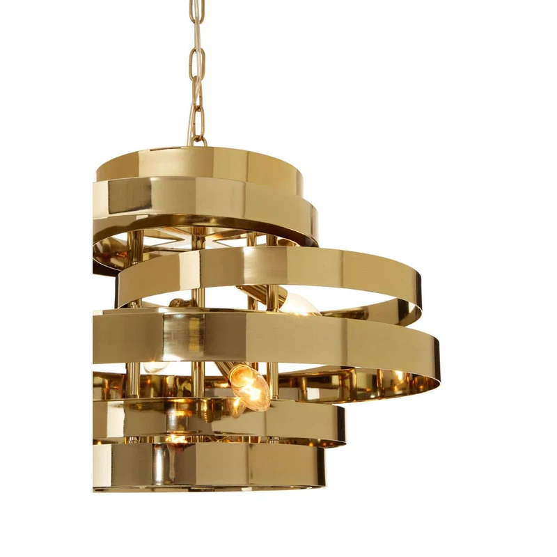 Alana 4 Bulb Gold Finish Pendant Lamp | OUTLET