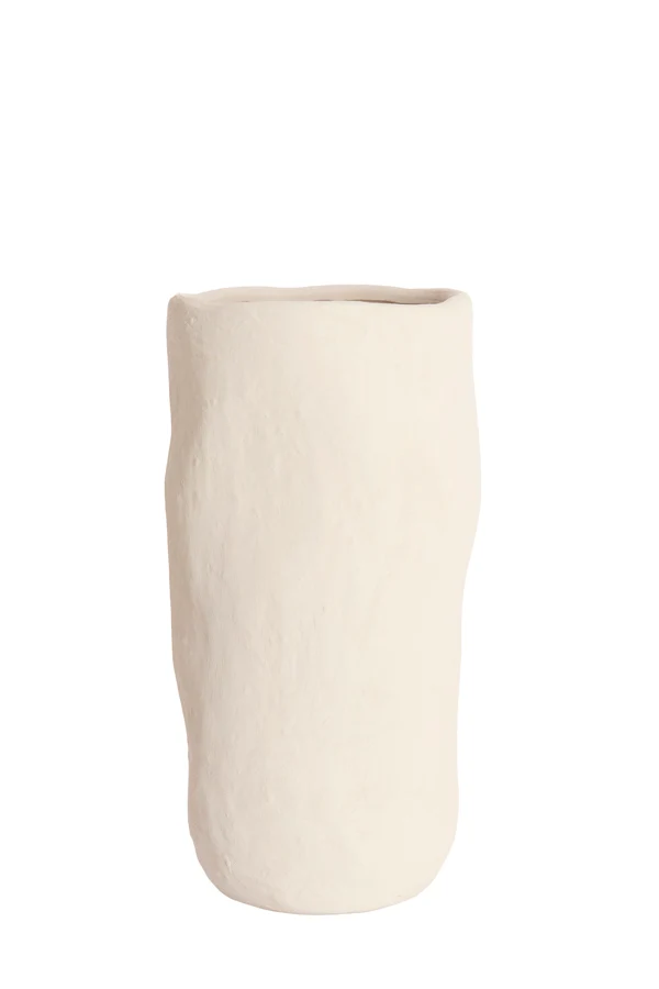 Vase deco 25x49 cm SERAFINA ceramics cream