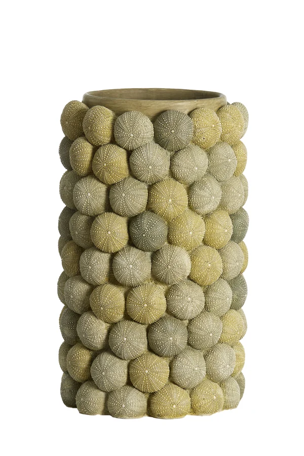 Vase deco 25x40 cm SEA URCHIN green+dark green