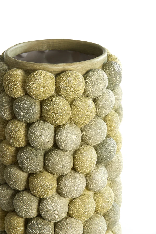 Vase deco 25x40 cm SEA URCHIN green+dark green
