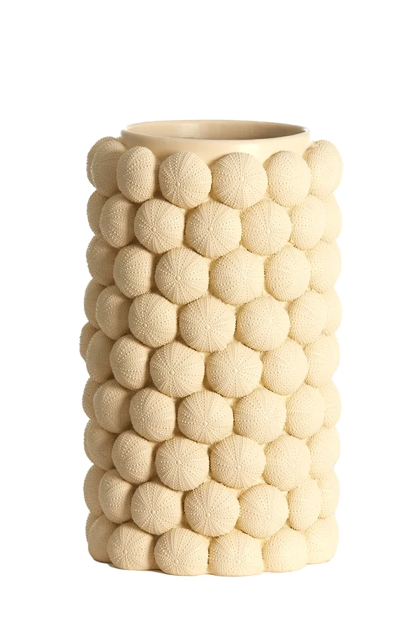 Vase deco 25x40 cm SEA URCHIN cream