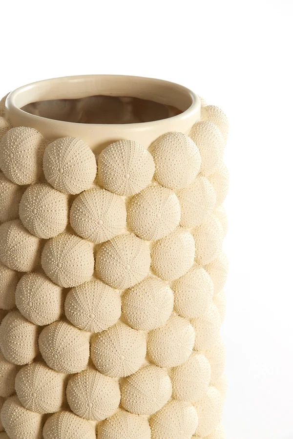 Vase deco 25x40 cm SEA URCHIN cream