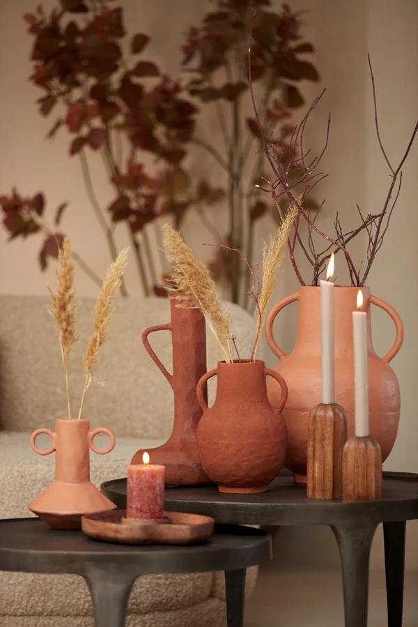 Vase deco 25x39 cm CINGOLI brick red