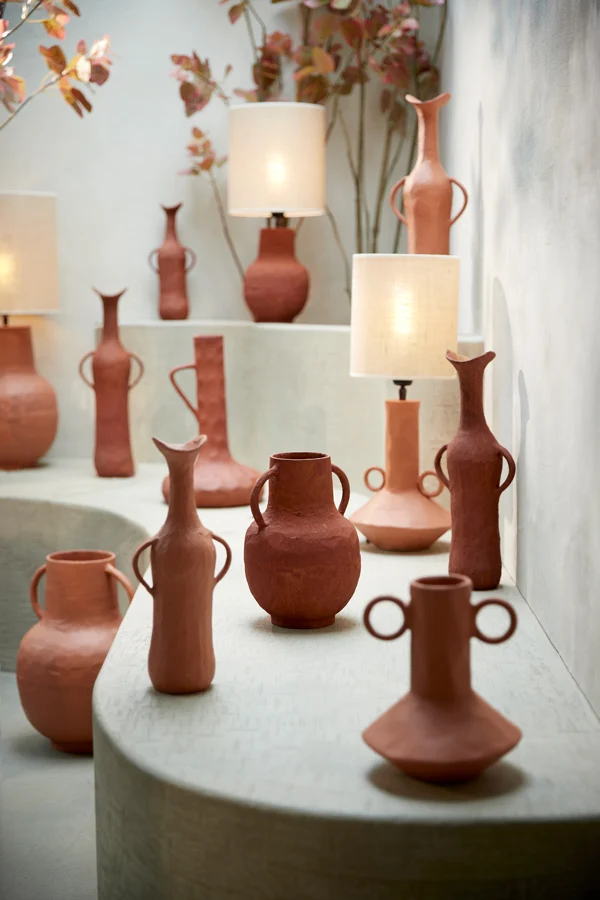 Vase deco 25x39 cm CINGOLI brick red