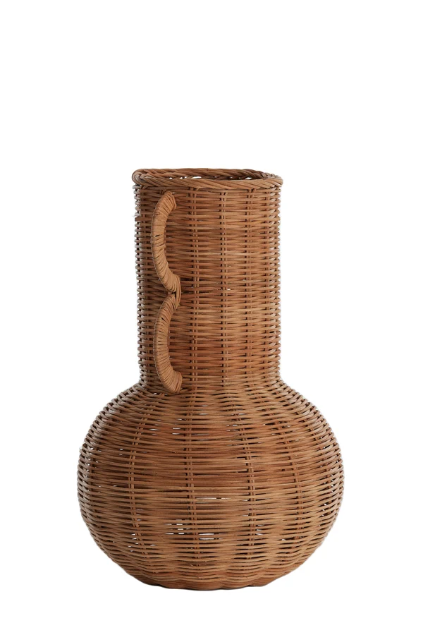 Vase deco 25x38 cm NALEAH rattan brown