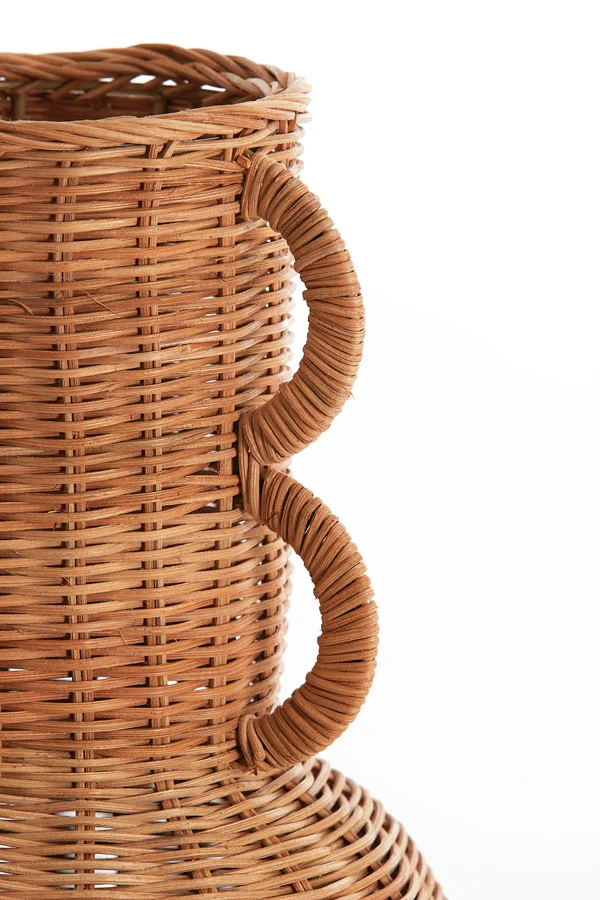 Vase deco 25x38 cm NALEAH rattan brown