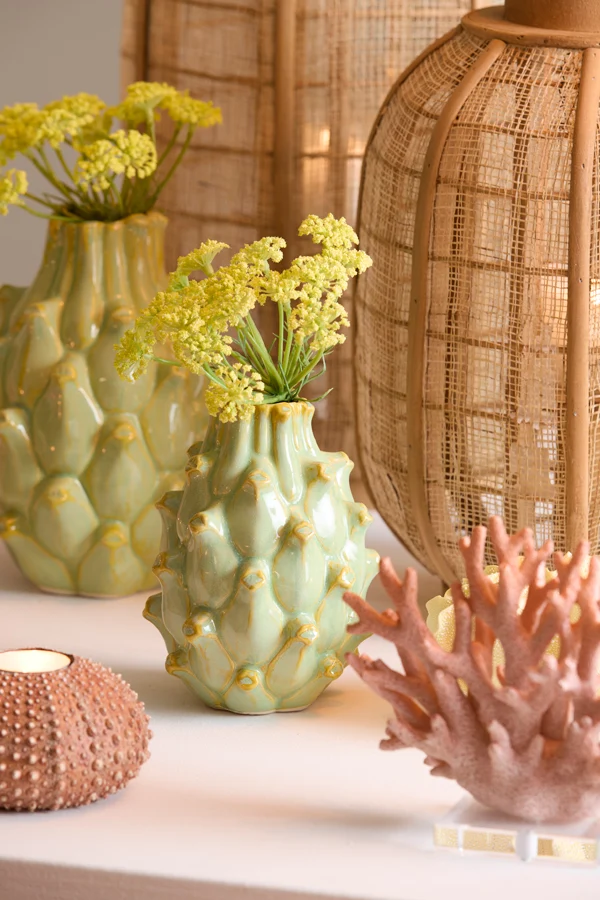 Vase deco 9,5x13 cm TAYA ceramics yellow-green