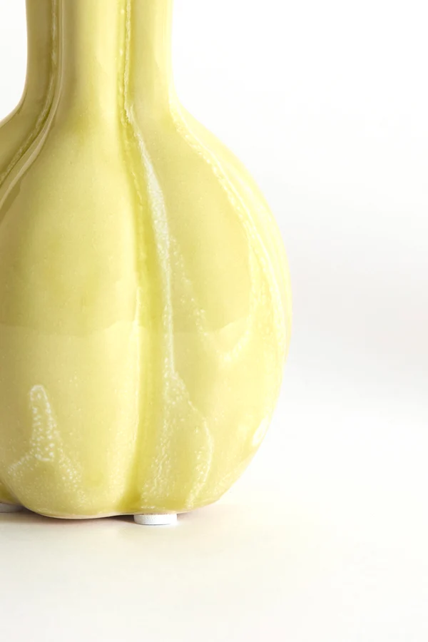 Vase deco 8x17 cm SYDELL ceramics yellow-green