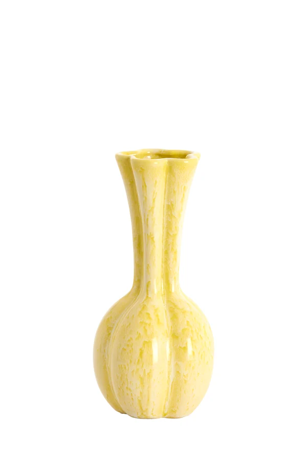 Vase deco 8x17 cm SYDELL ceramics yellow