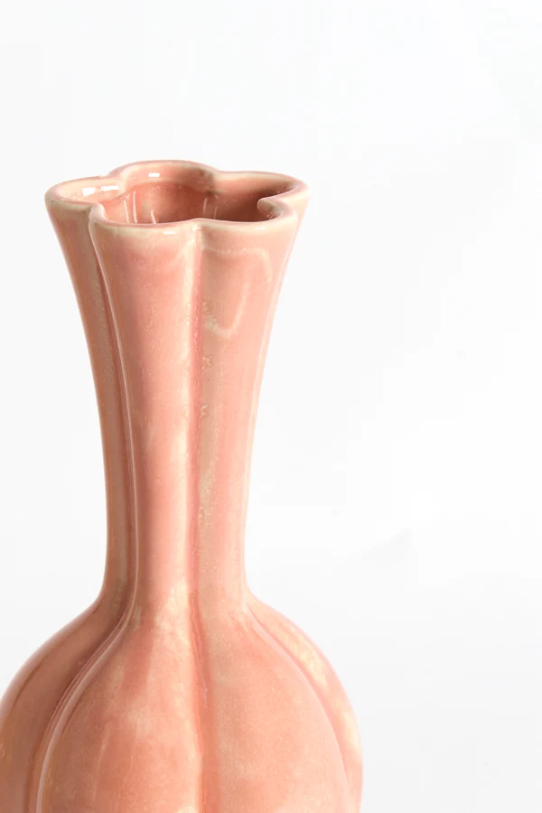 Vase deco 8x17 cm SYDELL ceramics pink