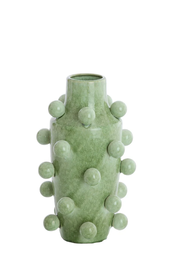 Vase deco 22,5x36,5 cm MOLLY ceramics mint green-green