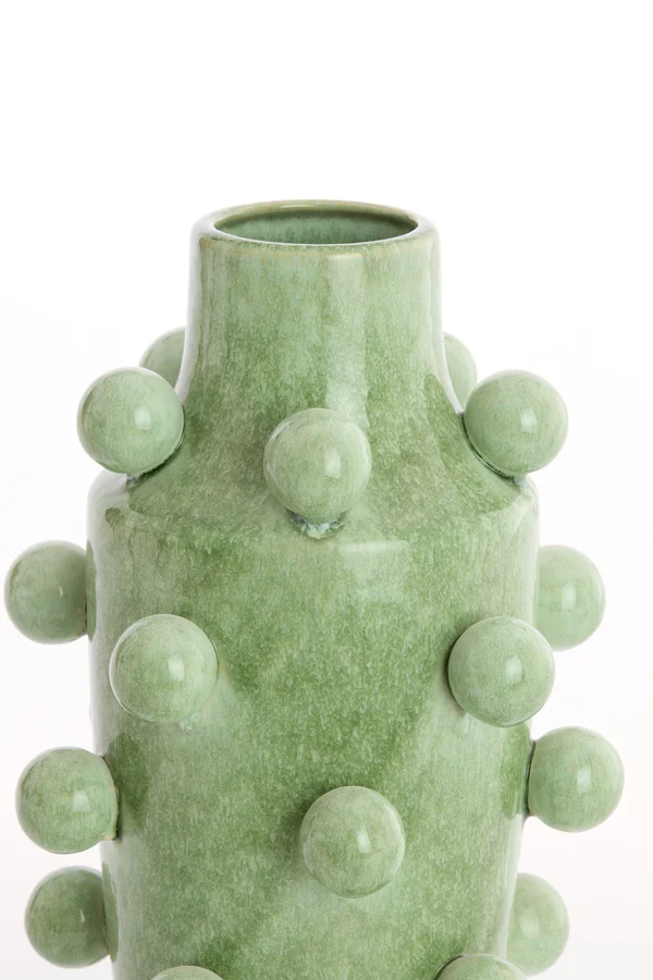 Vase deco 22,5x36,5 cm MOLLY ceramics mint green-green