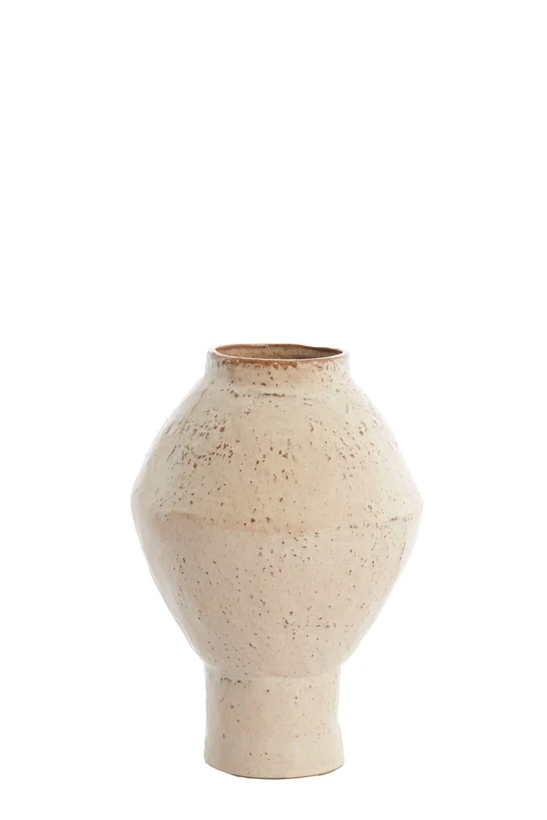 Vase deco 22,5x33 cm VASORA ceramics shiny taupe