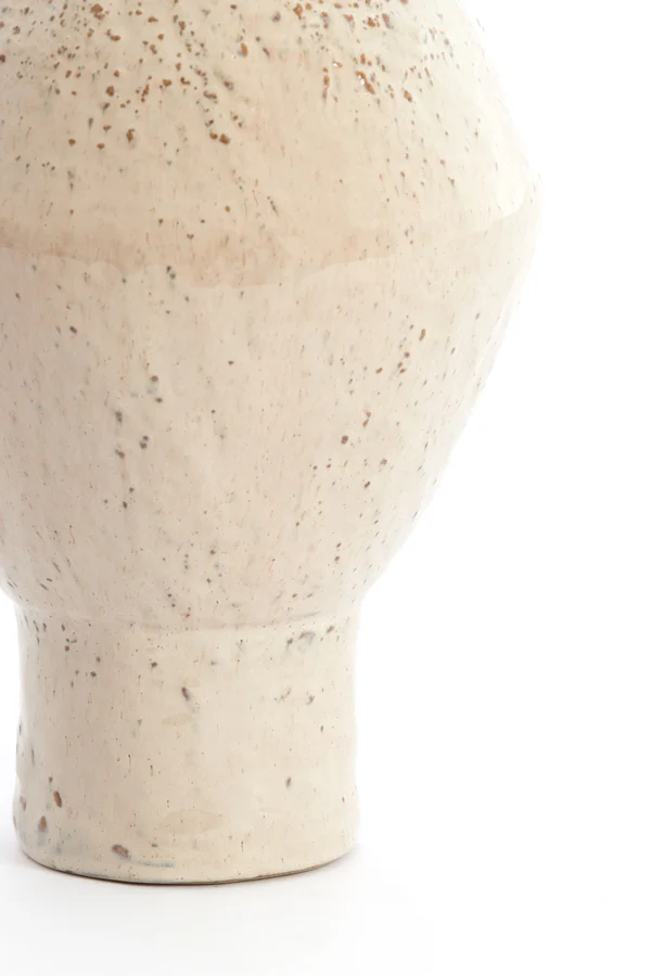 Vase deco 22,5x33 cm VASORA ceramics shiny taupe