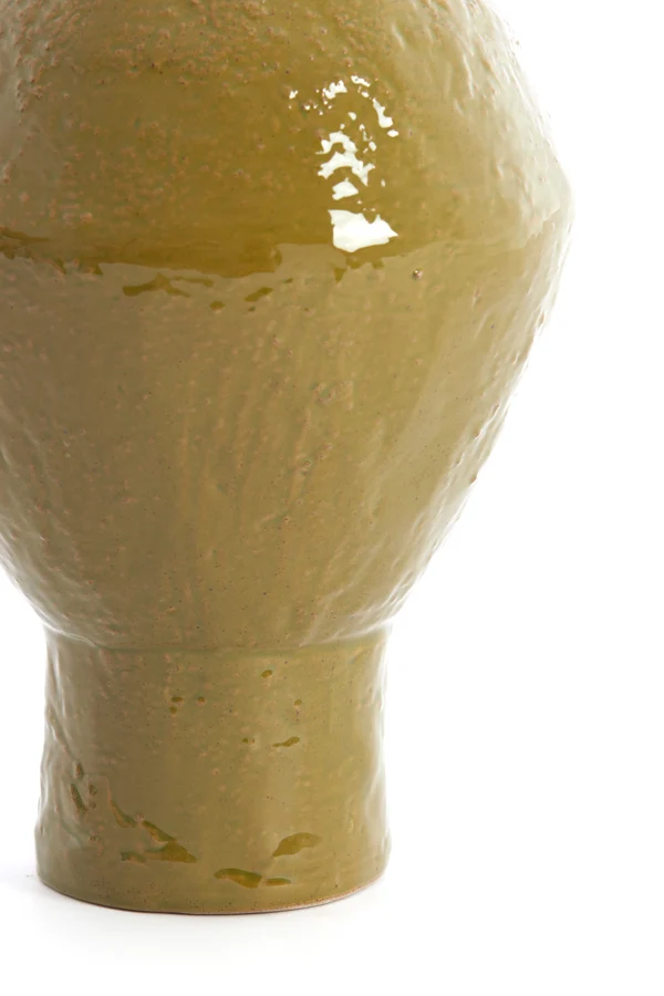 Vase deco 22,5x33 cm VASORA ceramics shiny olive green