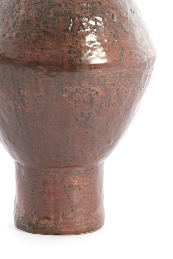 Vase deco 22,5x33 cm VASORA ceramics matt dark red-brown