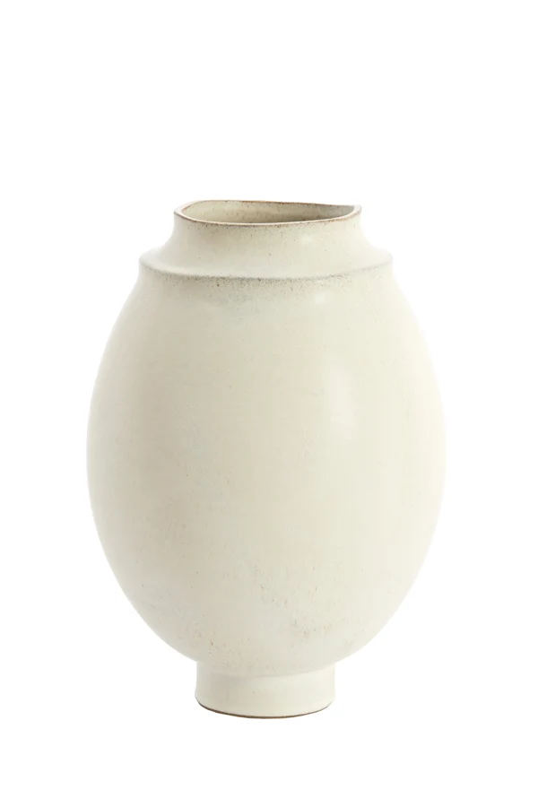 Vase deco 24,5x33,5 cm LOREA ceramics matt cream