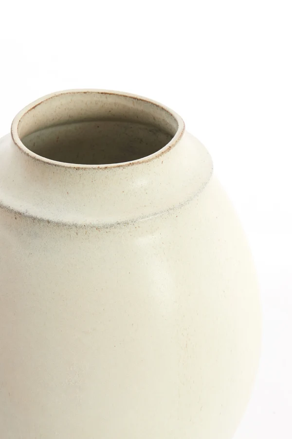 Vase deco 24,5x33,5 cm LOREA ceramics matt cream