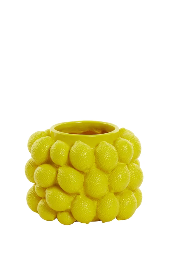 Vase deco 24,5x18 cm LEMON yellow