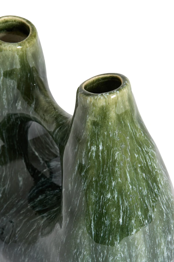 Vase deco 24,5x11x21,5 cm KATHA ceramics petrol