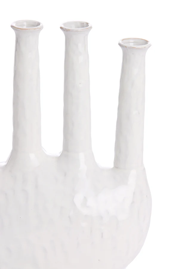 Vase deco 24,5x11,5x34,5 cm BEKAPO ceramics cream