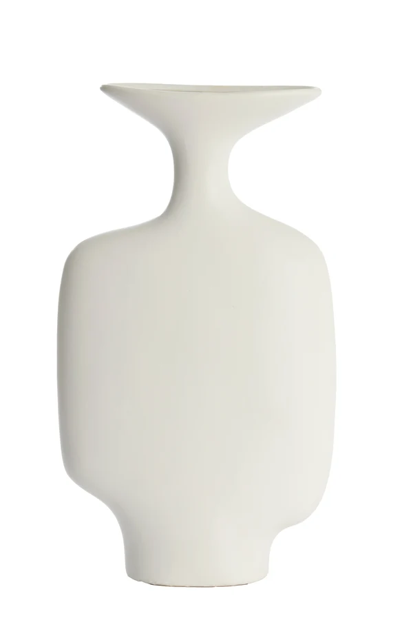 Vase deco 23x9,5x40,5 cm TROVO ceramics white