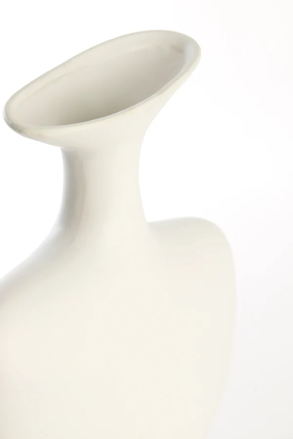 Vase deco 23x9,5x40,5 cm TROVO ceramics white