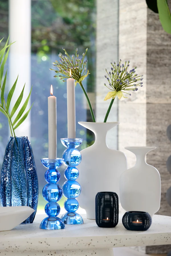 Vase deco 23x9,5x40,5 cm TROVO ceramics white