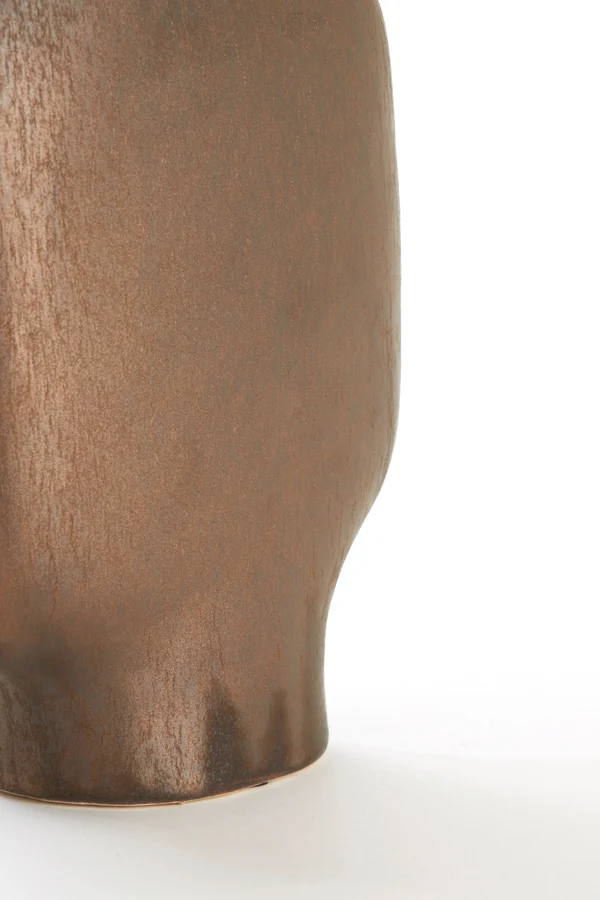 Vase deco 23x9,5x40,5 cm TROVO ceramics matt dark bronze
